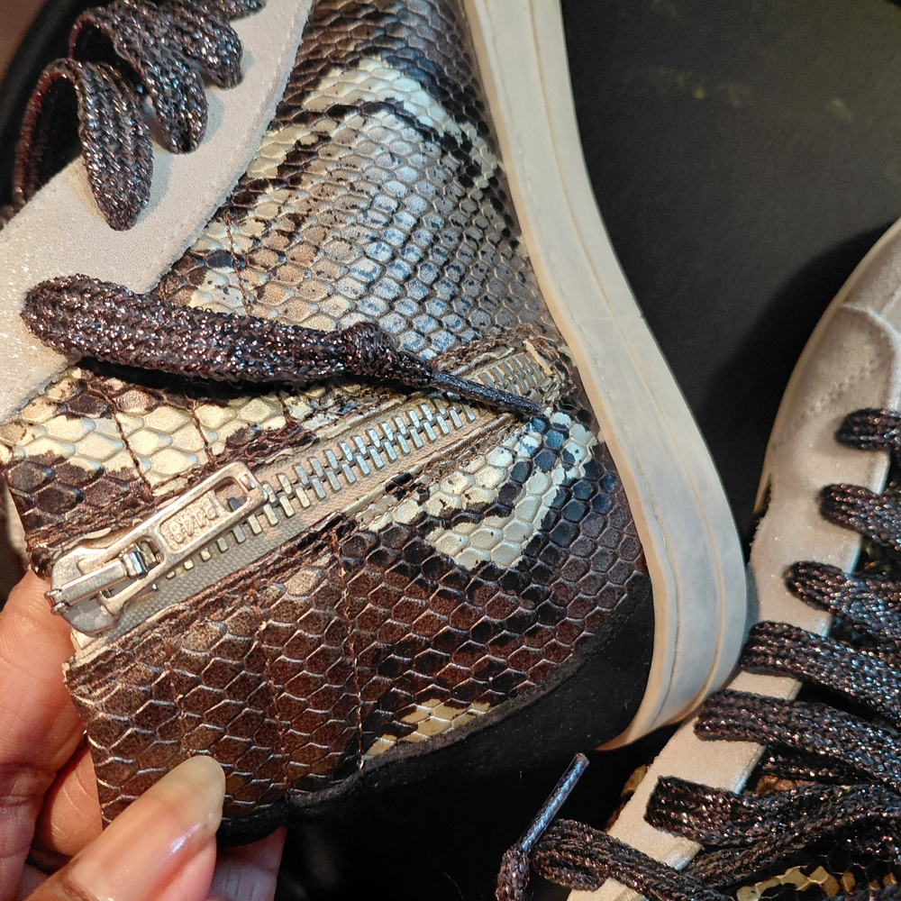 P448 Snake Print High-Top Sneakers - Picture 7 of 11